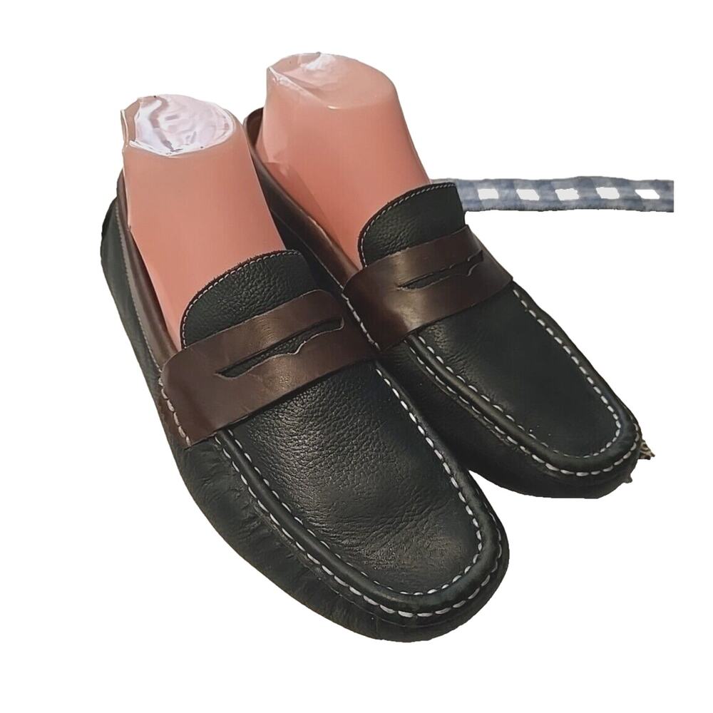 Mercanti Fiorentini Blue Green Leather‎ Penny Loafer Driving Casual Shoes Men 8M